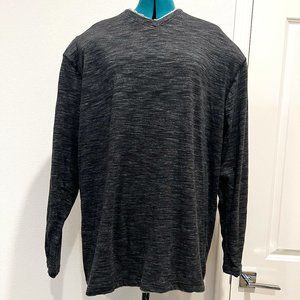Lee Knit v-neck with contrast color trimed sz 3XLT Charcoal